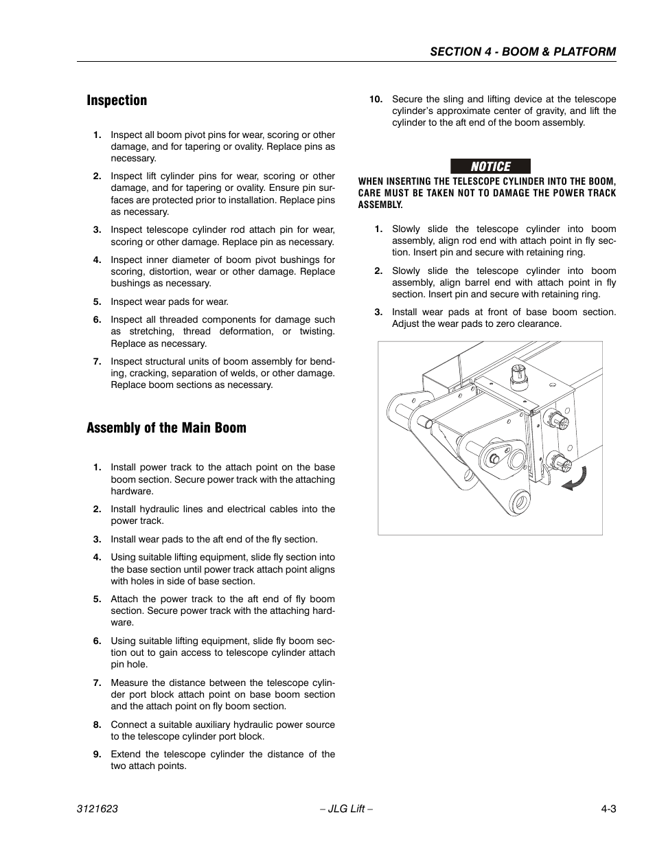 Inspection, Assembly of the main boom | JLG X20JP - X600AJ Service Manual User Manual | Page 156 / 385