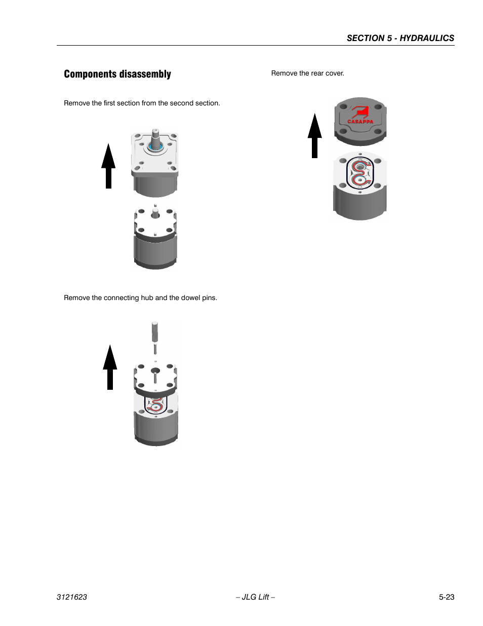 Components disassembly | JLG X20JP - X600AJ Service Manual User Manual | Page 201 / 385