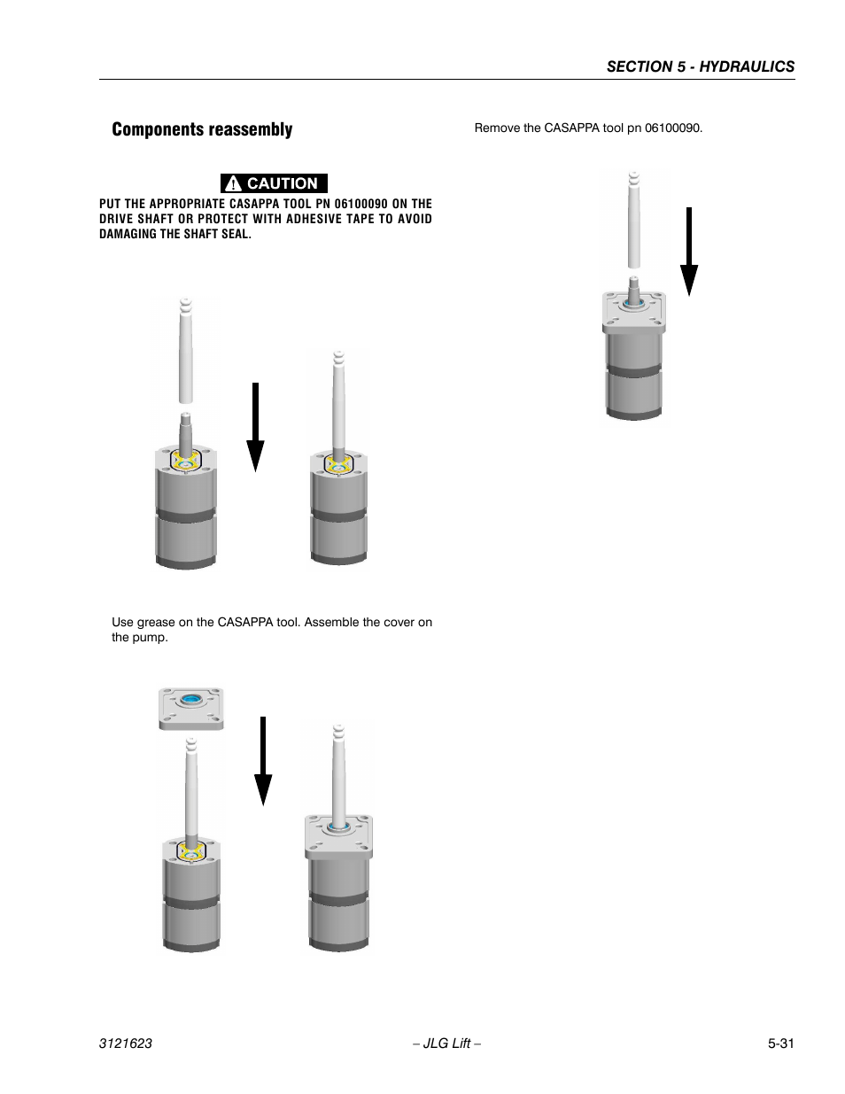 Components reassembly | JLG X20JP - X600AJ Service Manual User Manual | Page 209 / 385