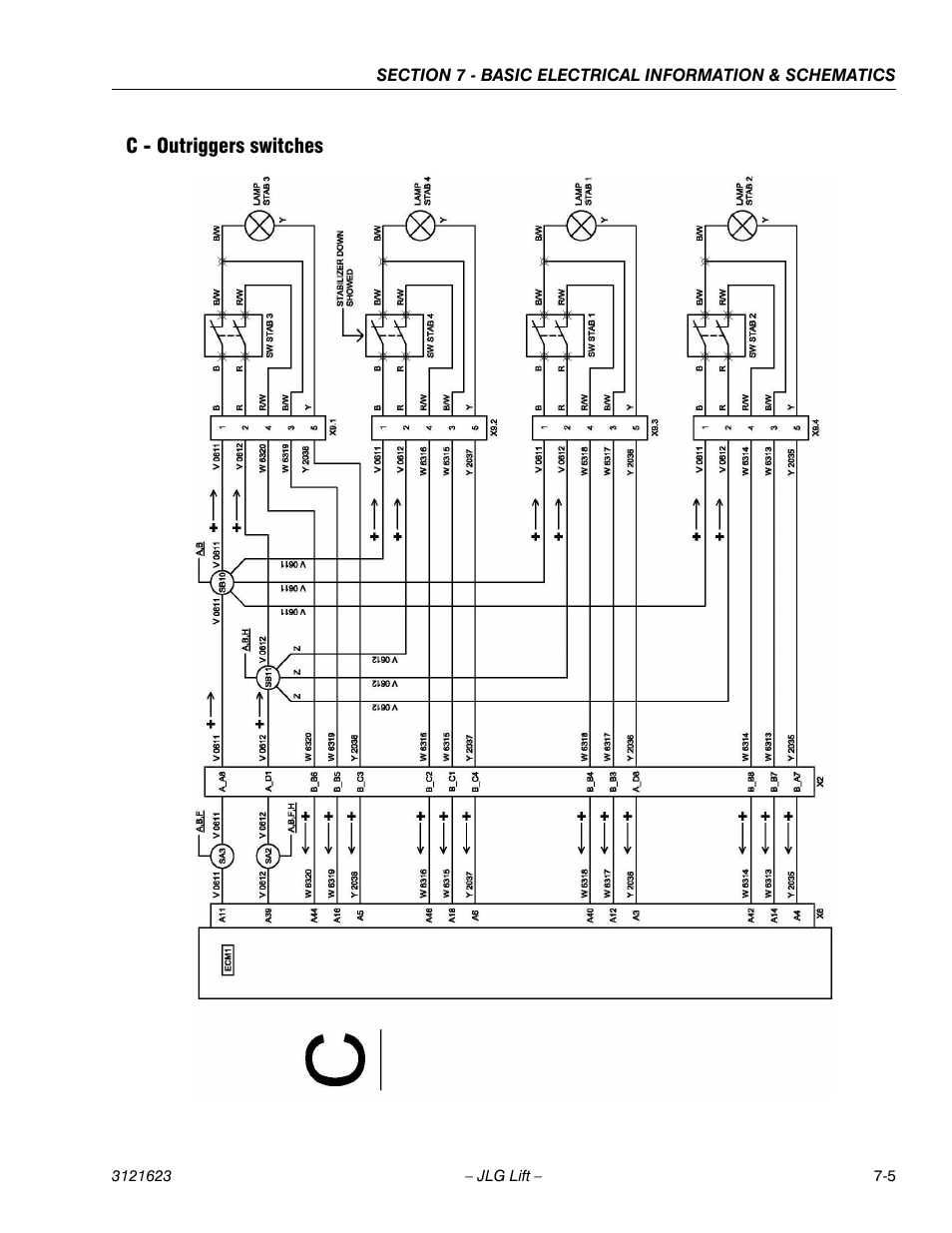 C - outriggers switches | JLG X20JP - X600AJ Service Manual User Manual | Page 330 / 385