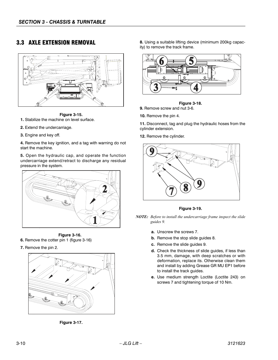 3 axle extension removal | JLG X20JP - X600AJ Service Manual User Manual | Page 34 / 385