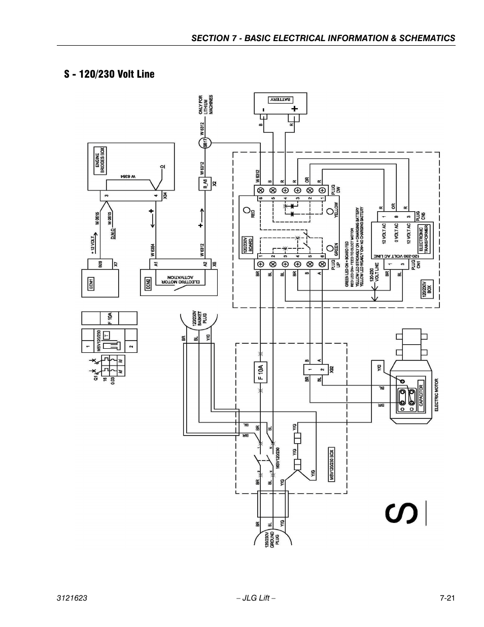 S - 120/230 volt line | JLG X20JP - X600AJ Service Manual User Manual | Page 346 / 385