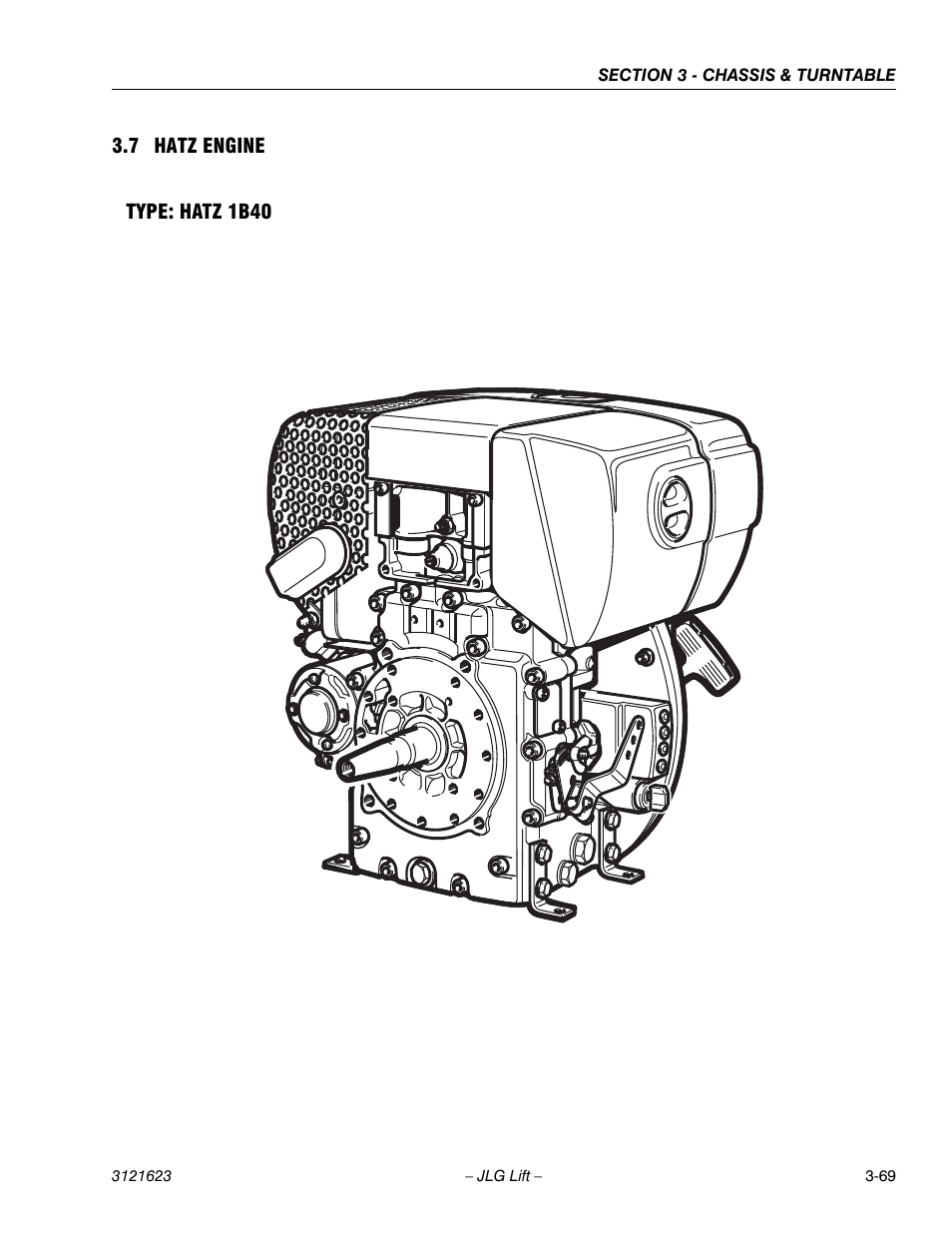 7 hatz engine, Type: hatz 1b40 | JLG X20JP - X600AJ Service Manual User Manual | Page 93 / 385