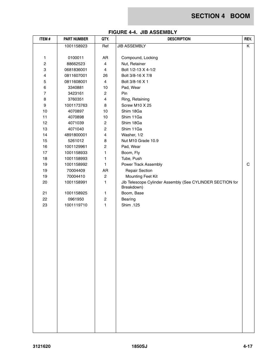 JLG 1850SJ Parts Manual User Manual | Page 185 / 468