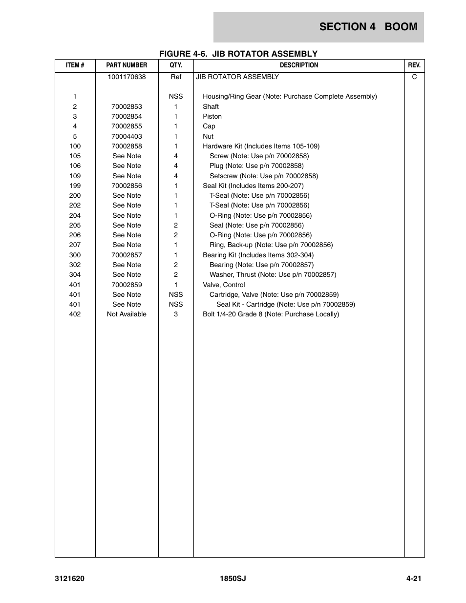JLG 1850SJ Parts Manual User Manual | Page 189 / 468