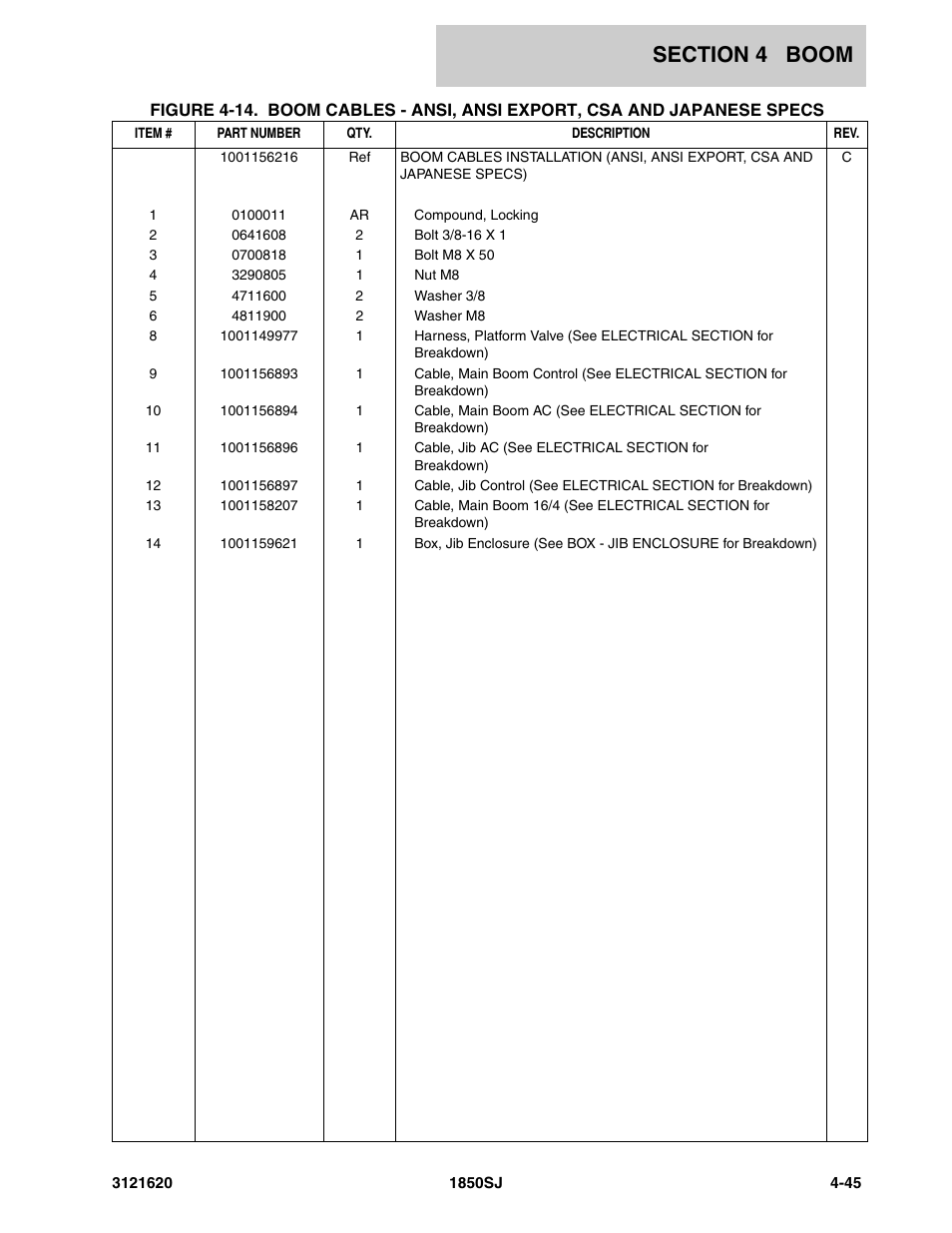 JLG 1850SJ Parts Manual User Manual | Page 213 / 468