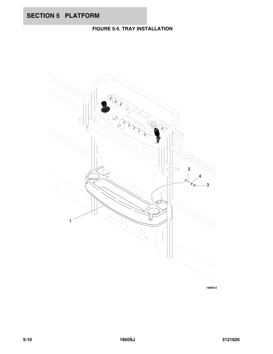 Figure 5-5. tray installation | JLG 1850SJ Parts Manual User Manual | Page 230 / 468
