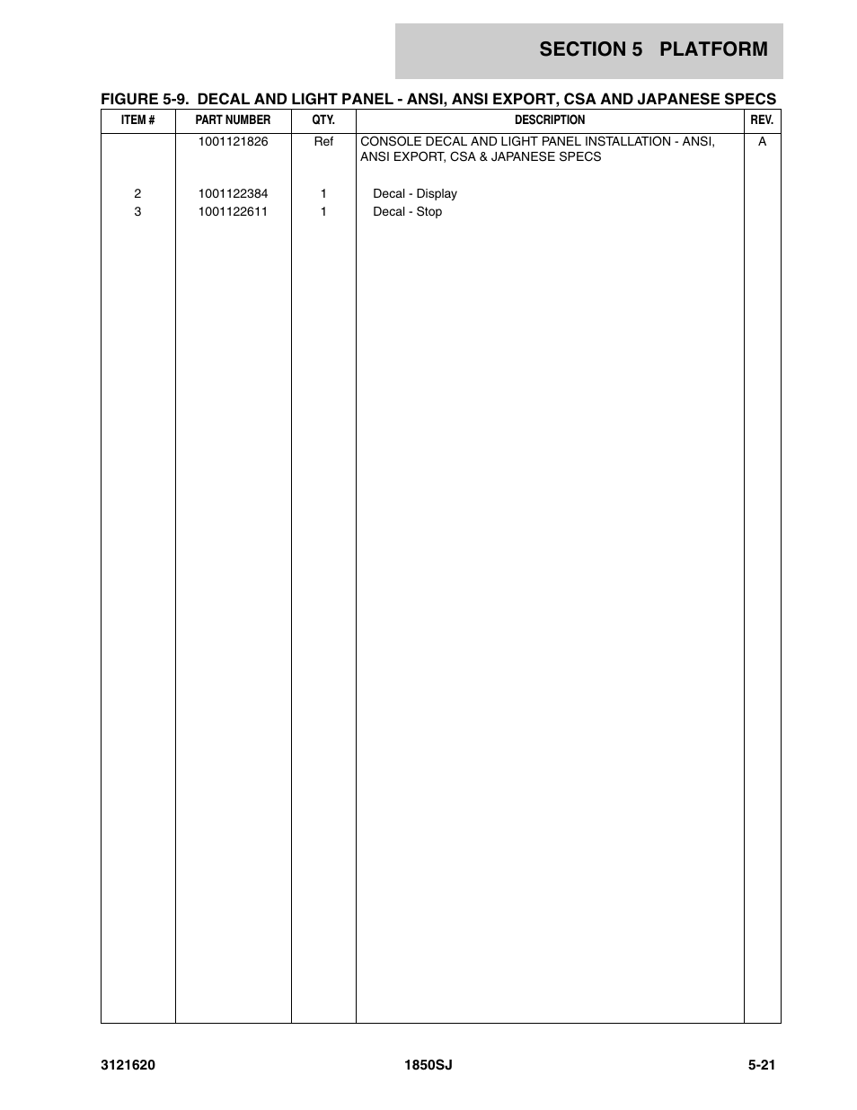 JLG 1850SJ Parts Manual User Manual | Page 241 / 468