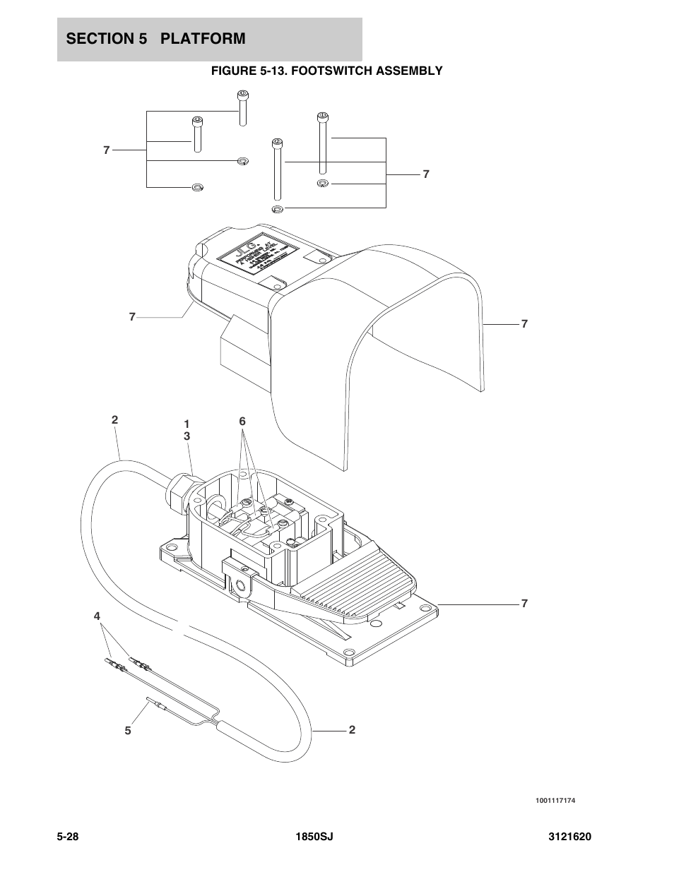 Figure 5-13. footswitch assembly | JLG 1850SJ Parts Manual User Manual | Page 248 / 468