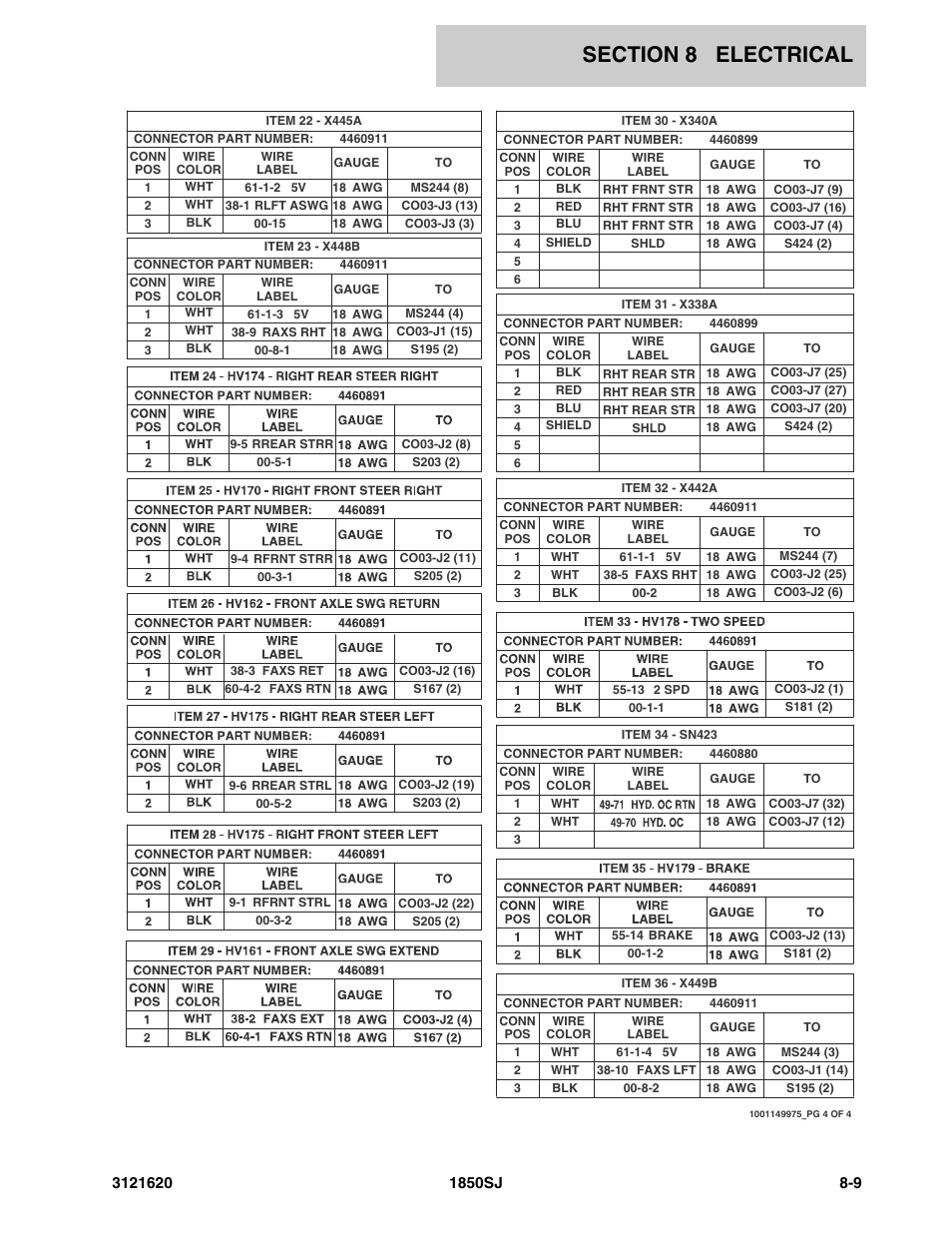 JLG 1850SJ Parts Manual User Manual | Page 291 / 468