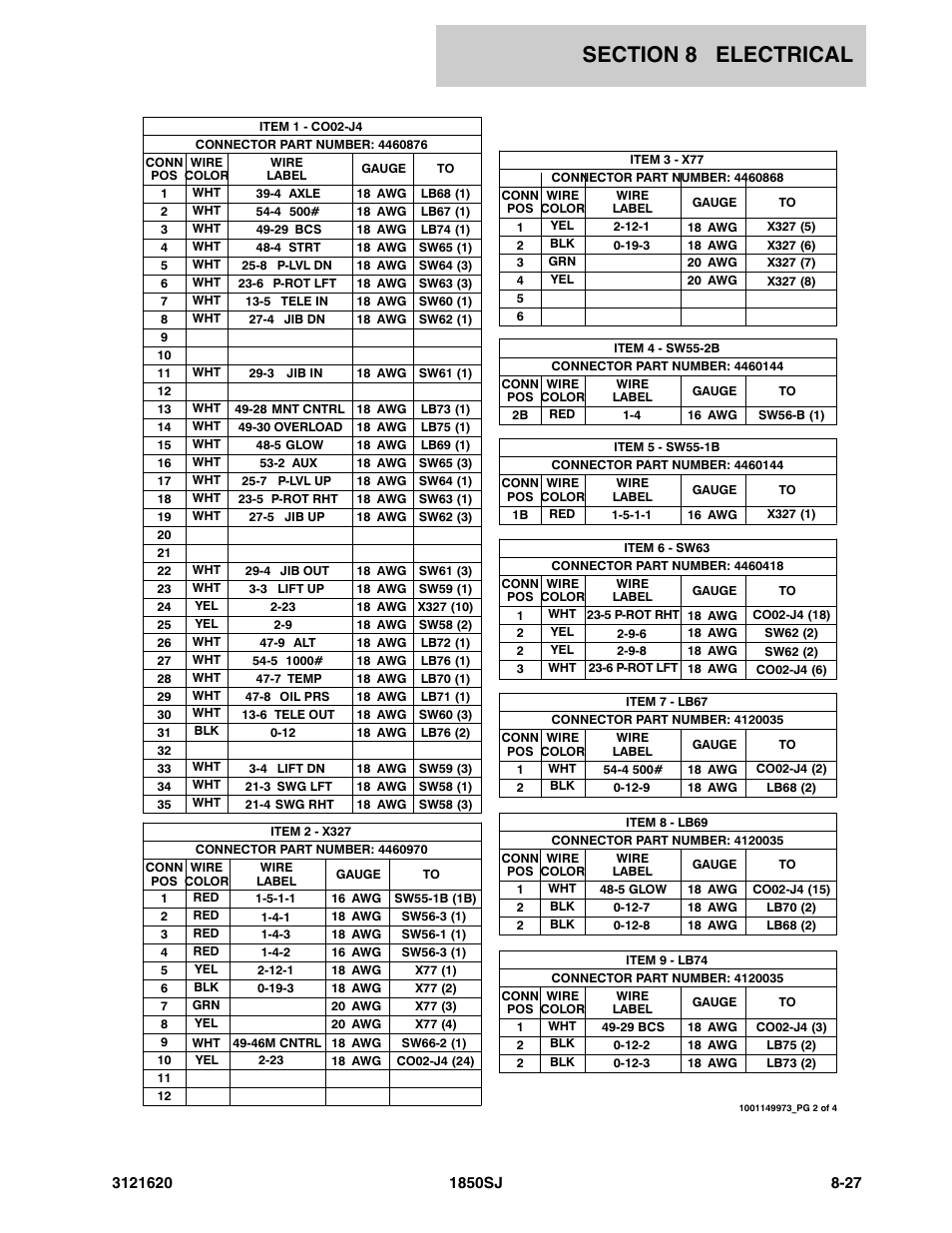 JLG 1850SJ Parts Manual User Manual | Page 309 / 468