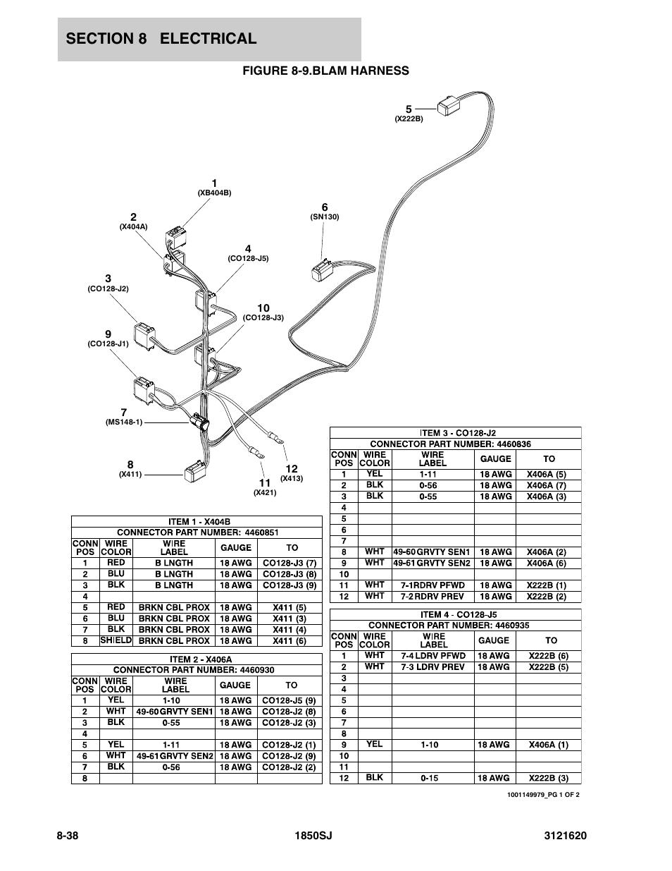 Figure 8-9. blam harness, Figure 8-9.blam harness | JLG 1850SJ Parts Manual User Manual | Page 320 / 468