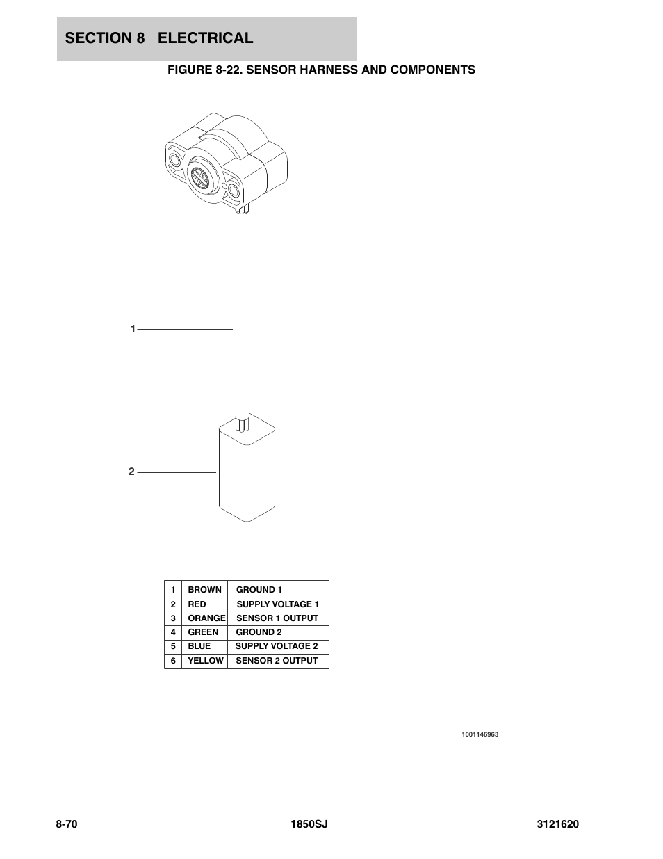 Figure 8-22. sensor harness and components | JLG 1850SJ Parts Manual User Manual | Page 352 / 468