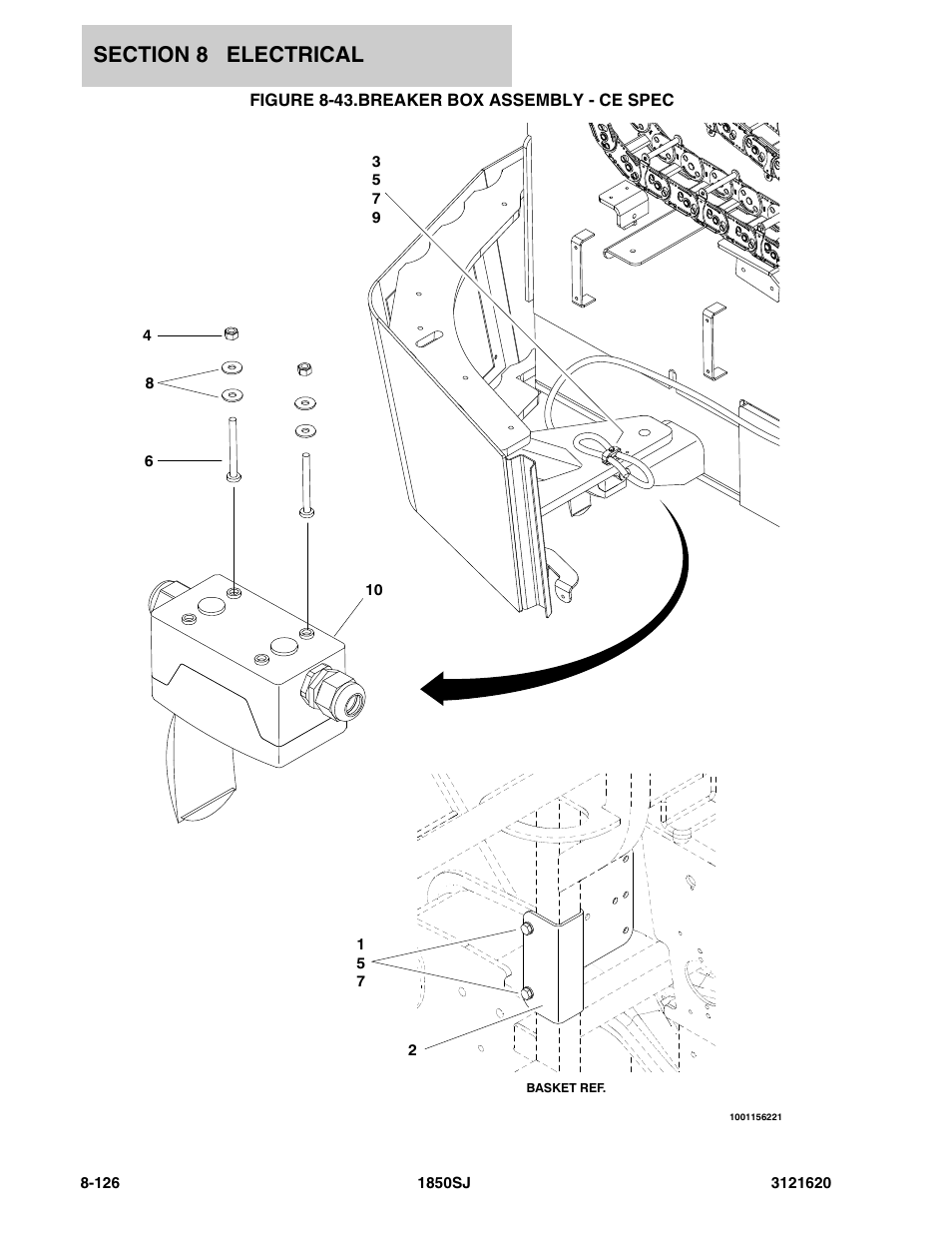 Figure 8-43. breaker box assembly - ce spec, Figure 8-43.breaker box assembly - ce spec | JLG 1850SJ Parts Manual User Manual | Page 408 / 468