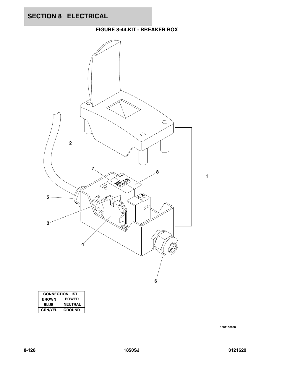 Figure 8-44. kit - breaker box | JLG 1850SJ Parts Manual User Manual | Page 410 / 468