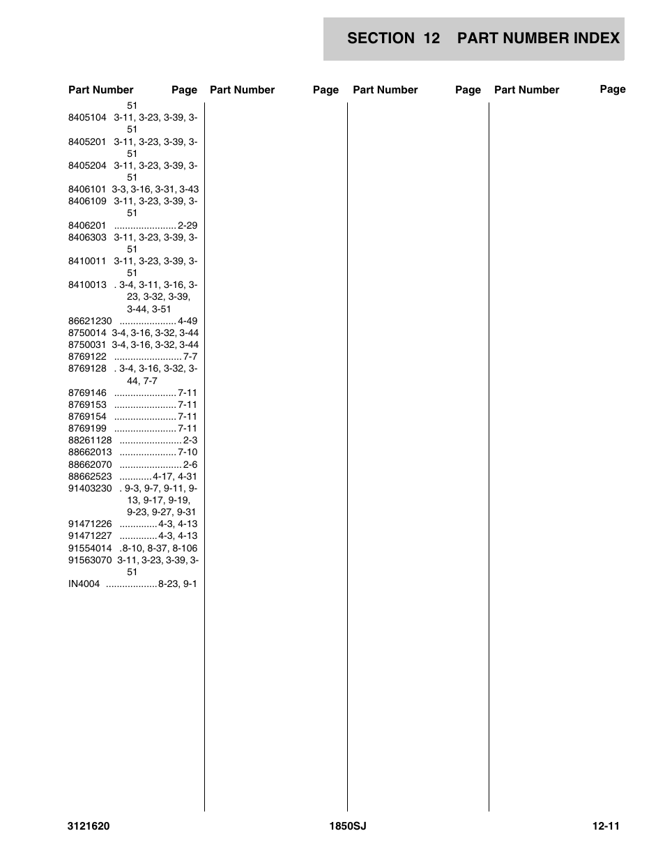 In4004 8-23, 9-1 | JLG 1850SJ Parts Manual User Manual | Page 465 / 468