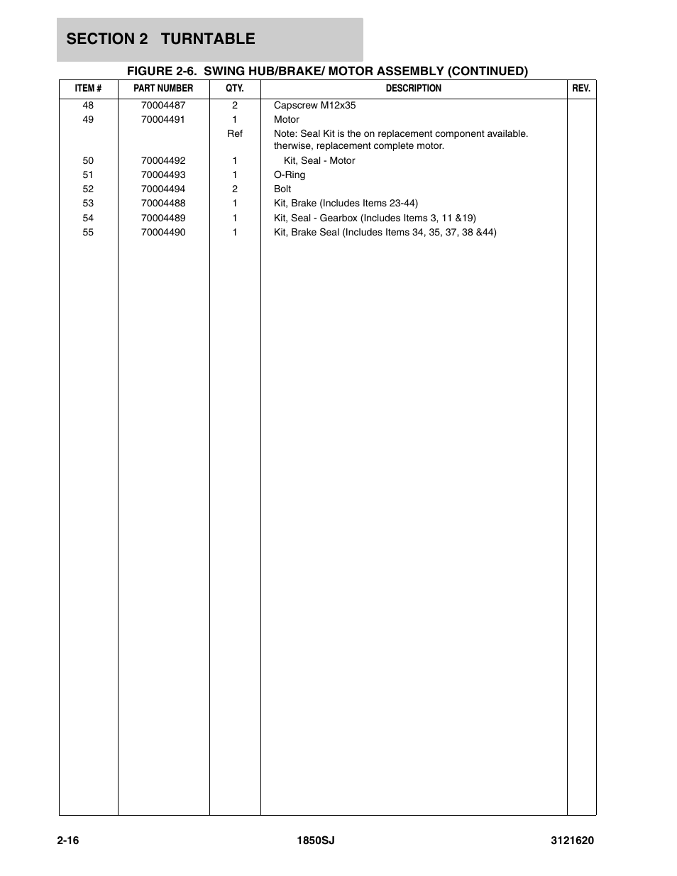 JLG 1850SJ Parts Manual User Manual | Page 52 / 468