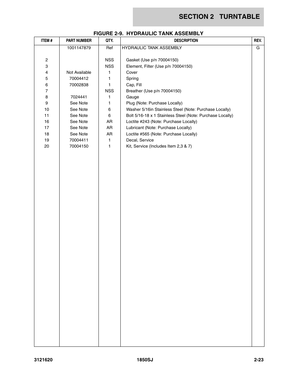 JLG 1850SJ Parts Manual User Manual | Page 59 / 468