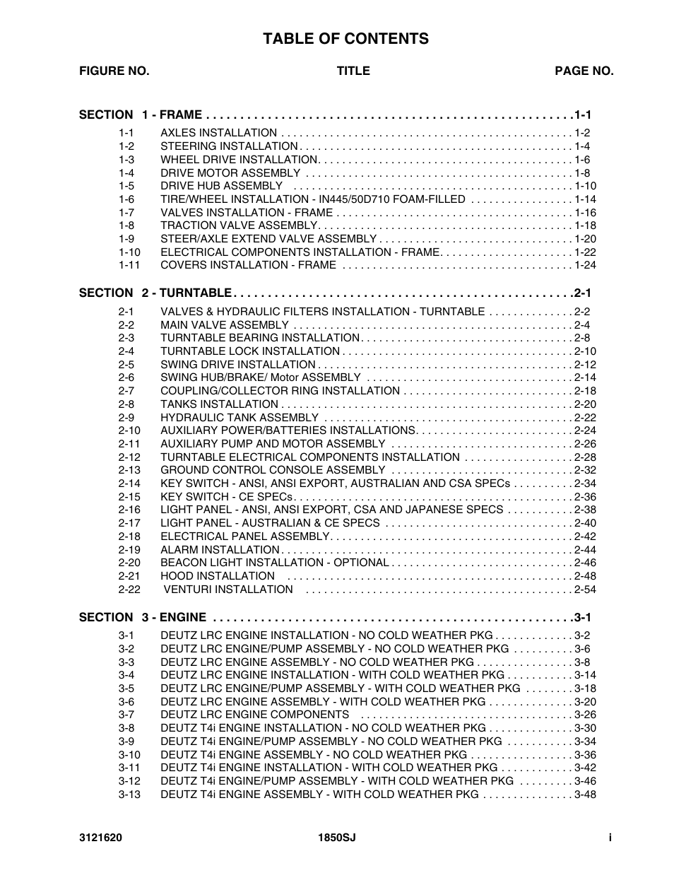 JLG 1850SJ Parts Manual User Manual | Page 7 / 468