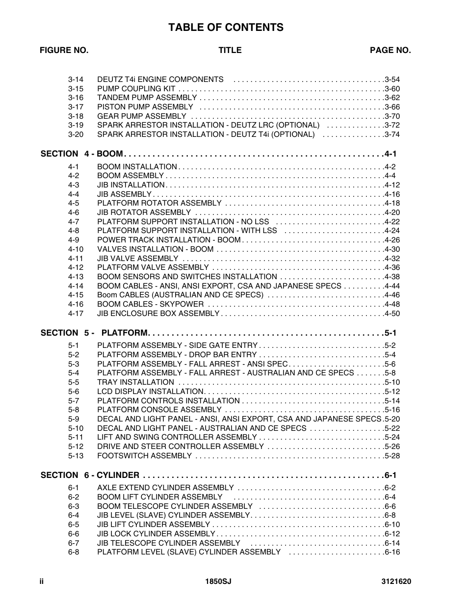 JLG 1850SJ Parts Manual User Manual | Page 8 / 468