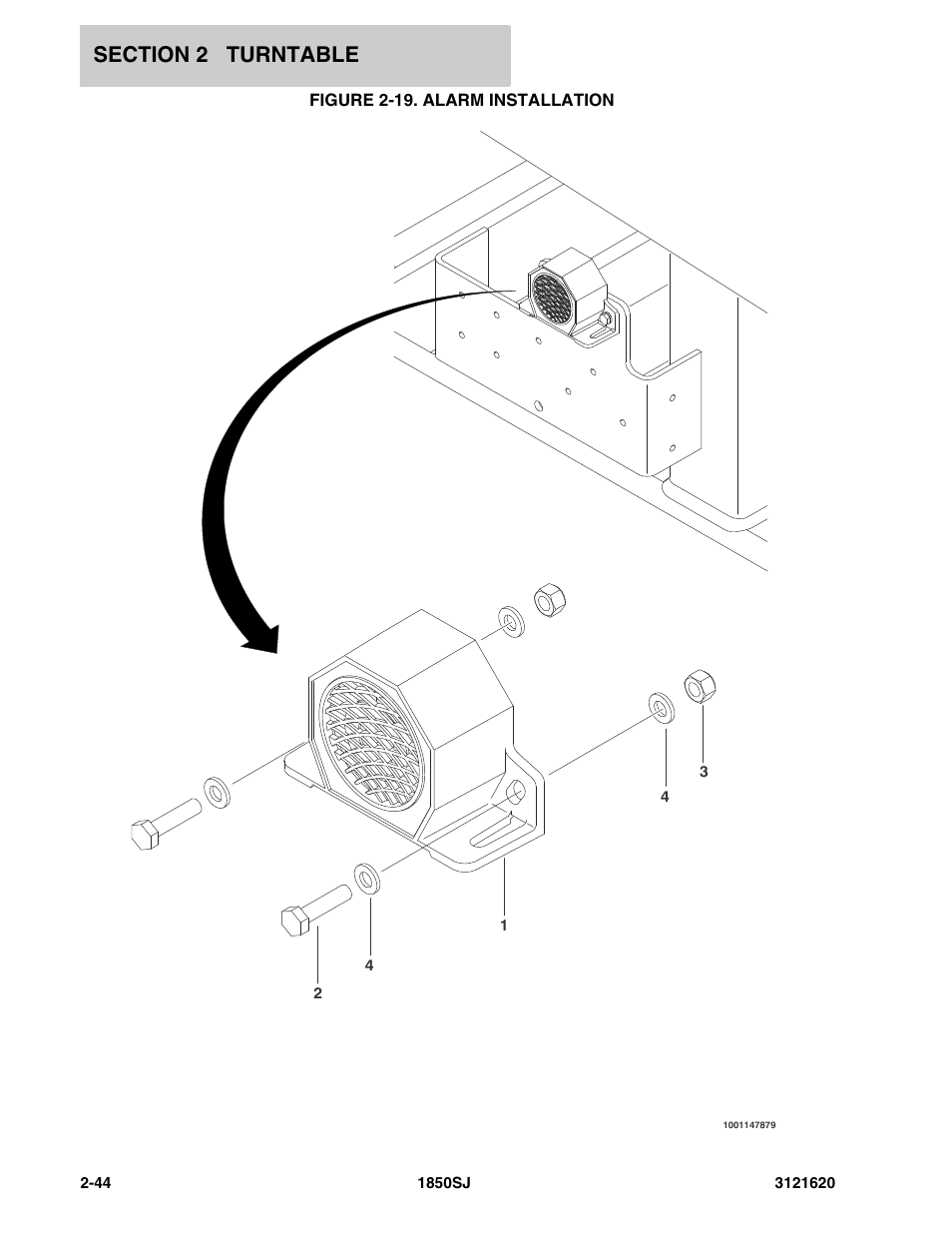 Figure 2-19. alarm installation | JLG 1850SJ Parts Manual User Manual | Page 80 / 468