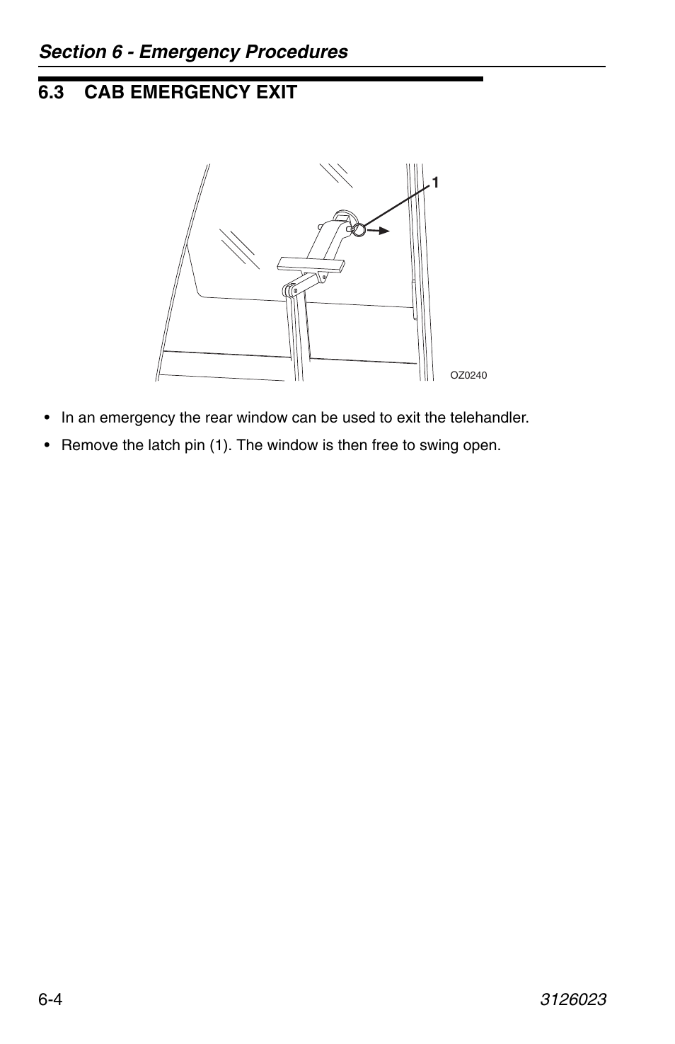 3 cab emergency exit, 3 cab emergency exit -4 | JLG 266 LoPro Operator Manual User Manual | Page 104 / 140