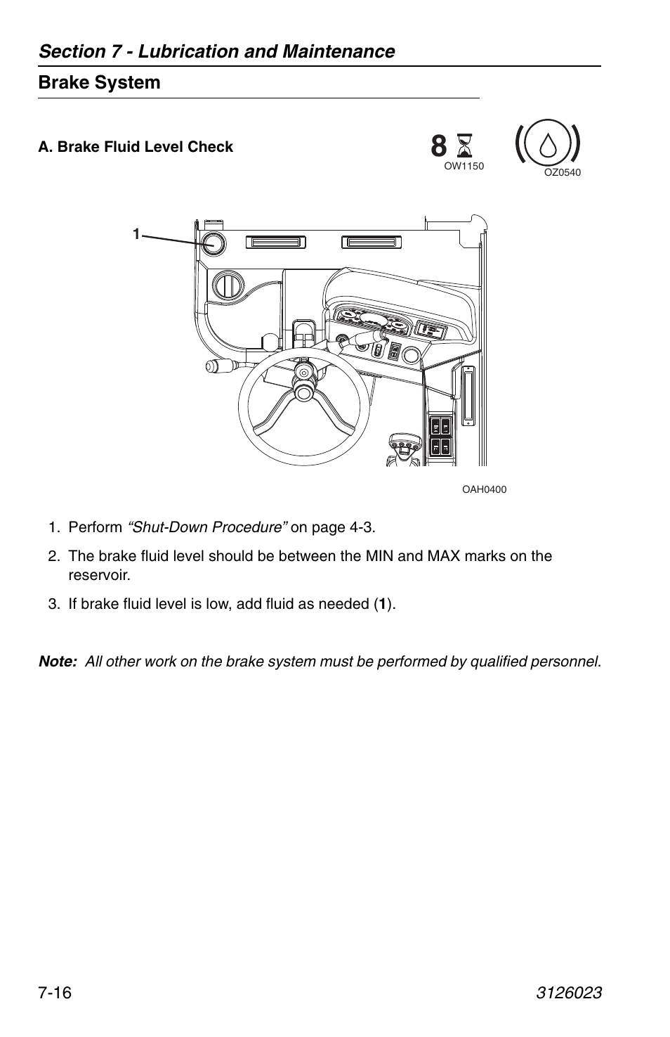 Brake system, Brake system -16 | JLG 266 LoPro Operator Manual User Manual | Page 120 / 140