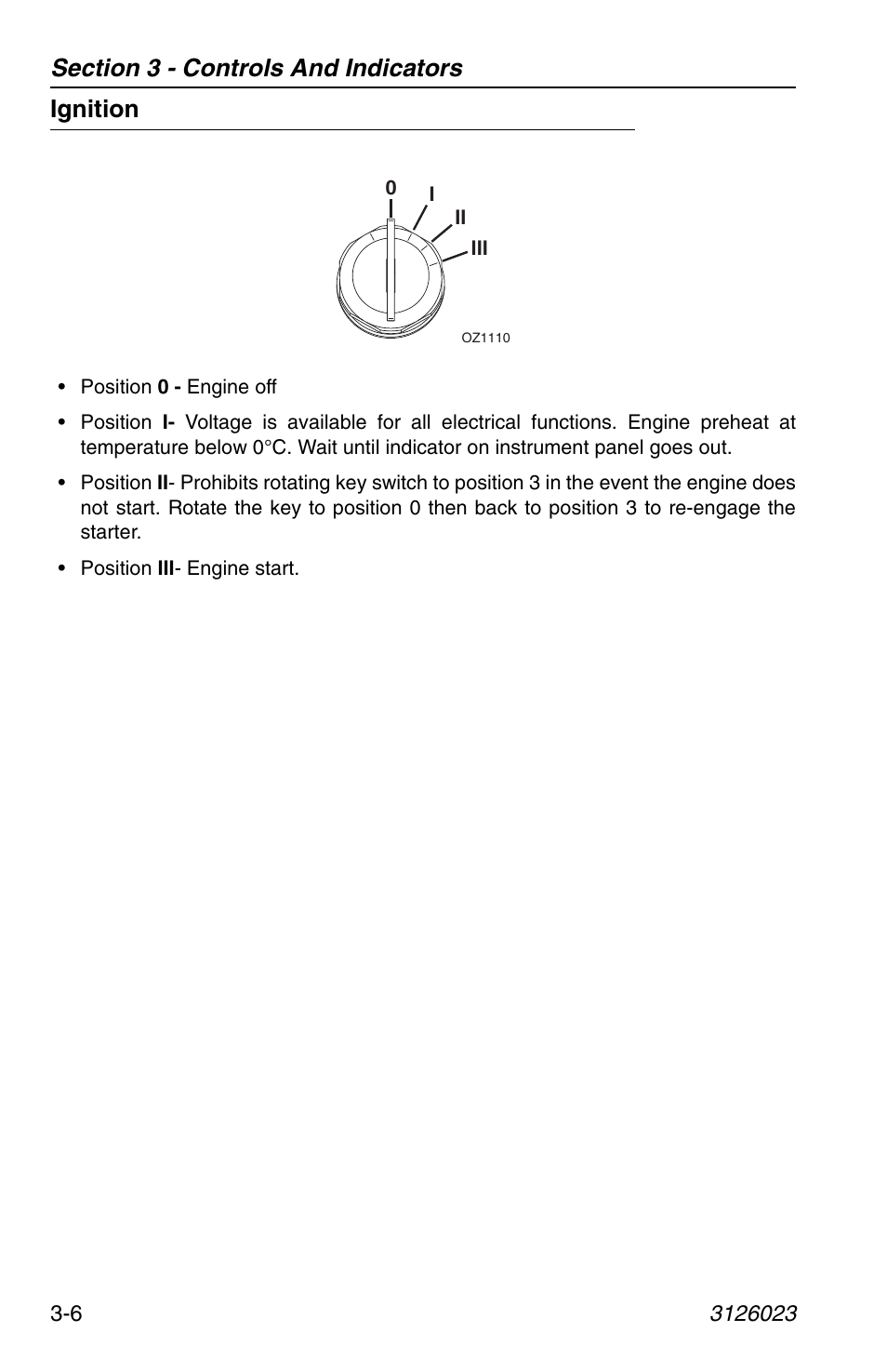 Ignition, Ignition -6 | JLG 266 LoPro Operator Manual User Manual | Page 40 / 140