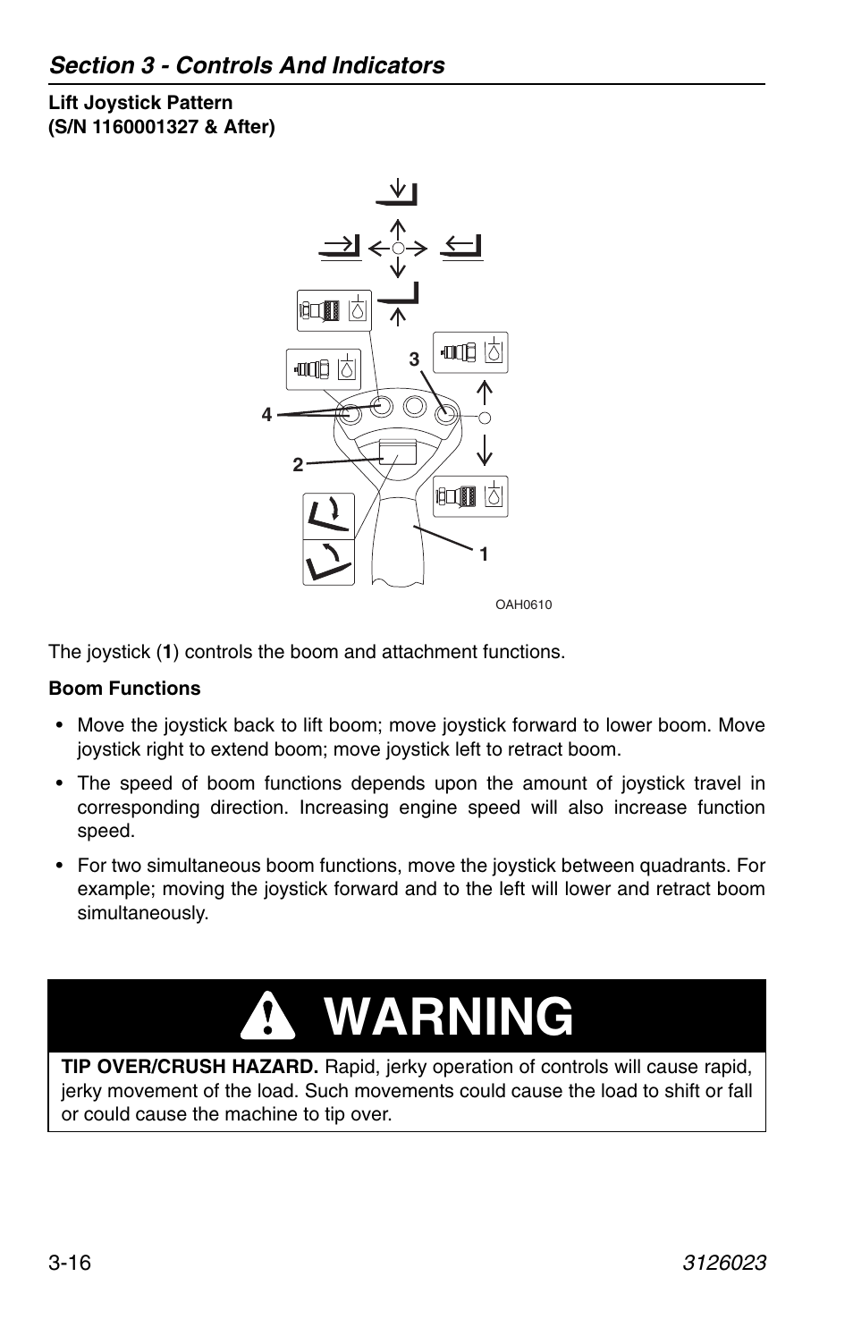 Warning | JLG 266 LoPro Operator Manual User Manual | Page 50 / 140