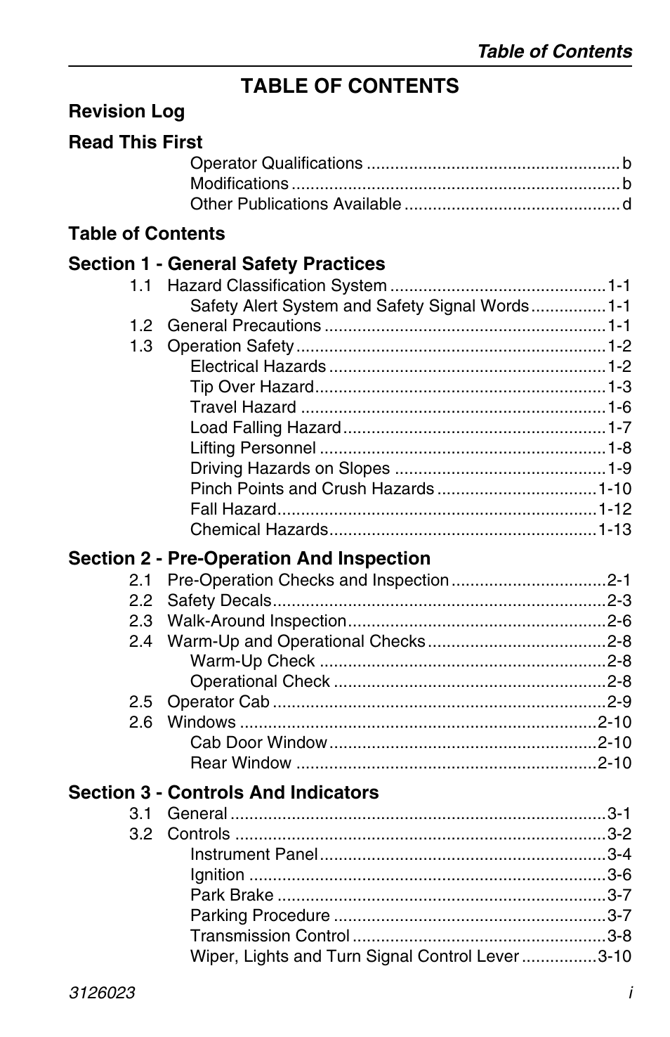 JLG 266 LoPro Operator Manual User Manual | Page 7 / 140