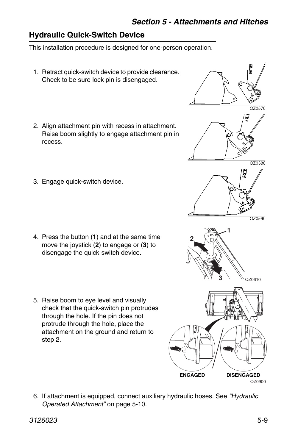 Hydraulic quick-switch device, Hydraulic quick-switch device -9 | JLG 266 LoPro Operator Manual User Manual | Page 81 / 140