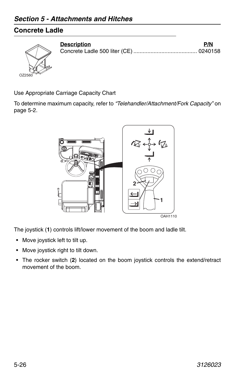 Concrete ladle, Concrete ladle -26 | JLG 266 LoPro Operator Manual User Manual | Page 98 / 140