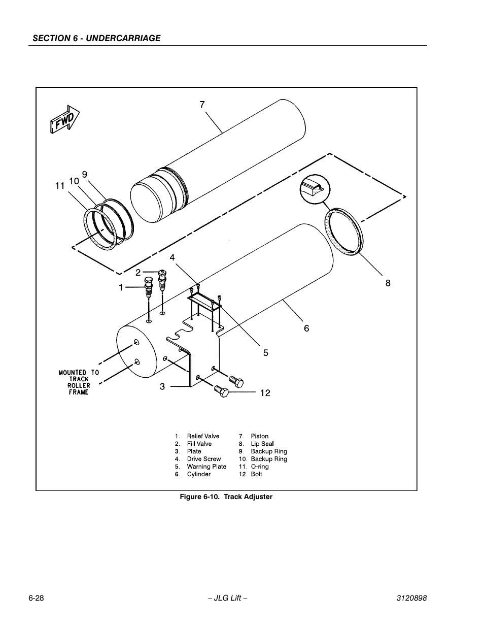 Track adjuster -28 | JLG 600SC_660SJC Service Manual User Manual | Page 132 / 186