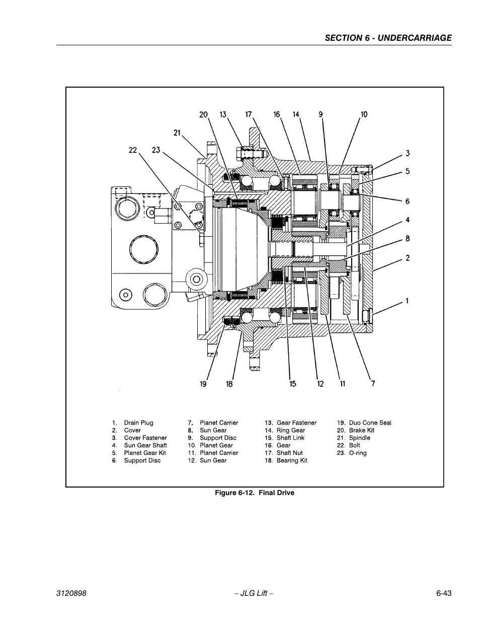 Final drive -43 | JLG 600SC_660SJC Service Manual User Manual | Page 147 / 186