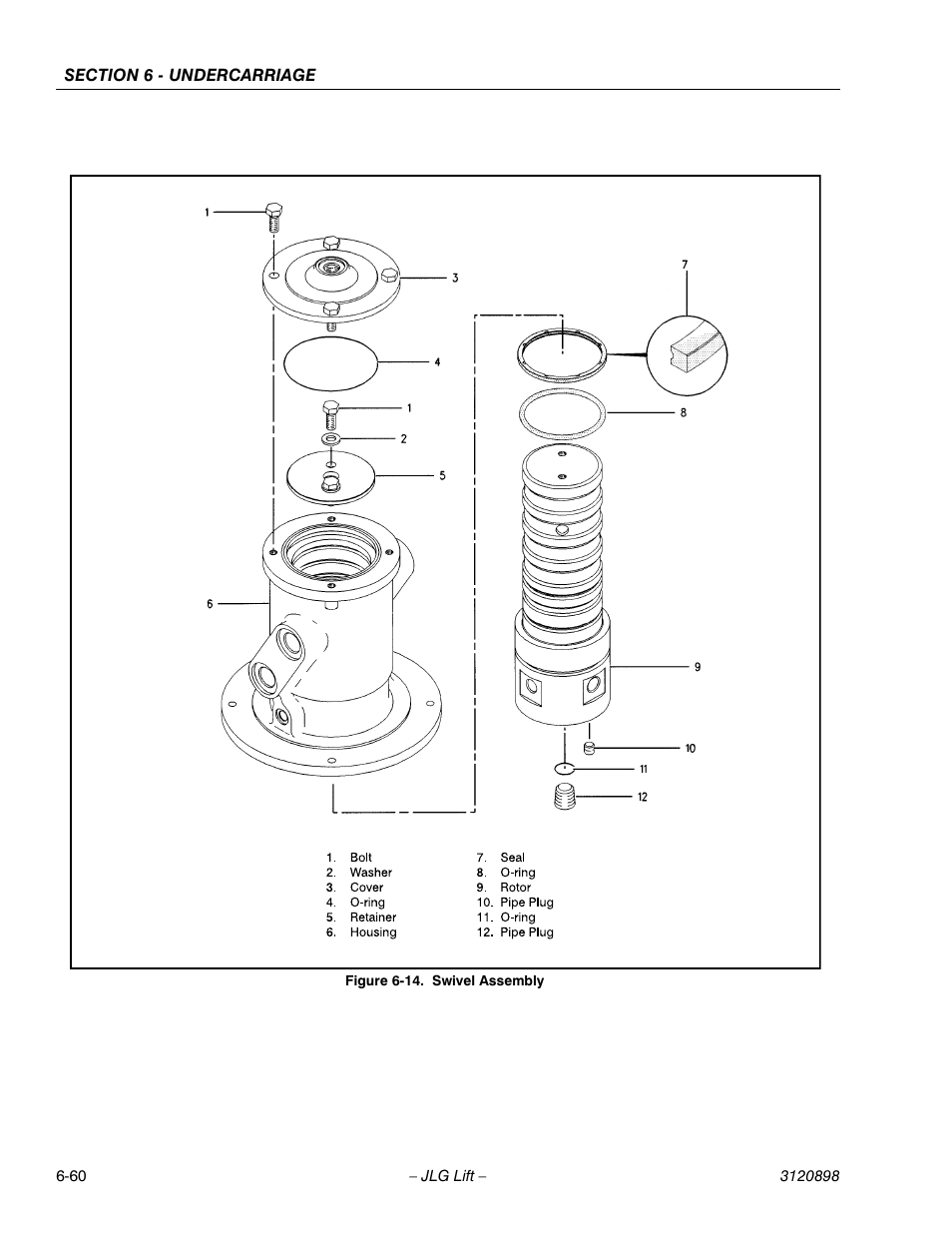 Swivel assembly -60 | JLG 600SC_660SJC Service Manual User Manual | Page 164 / 186