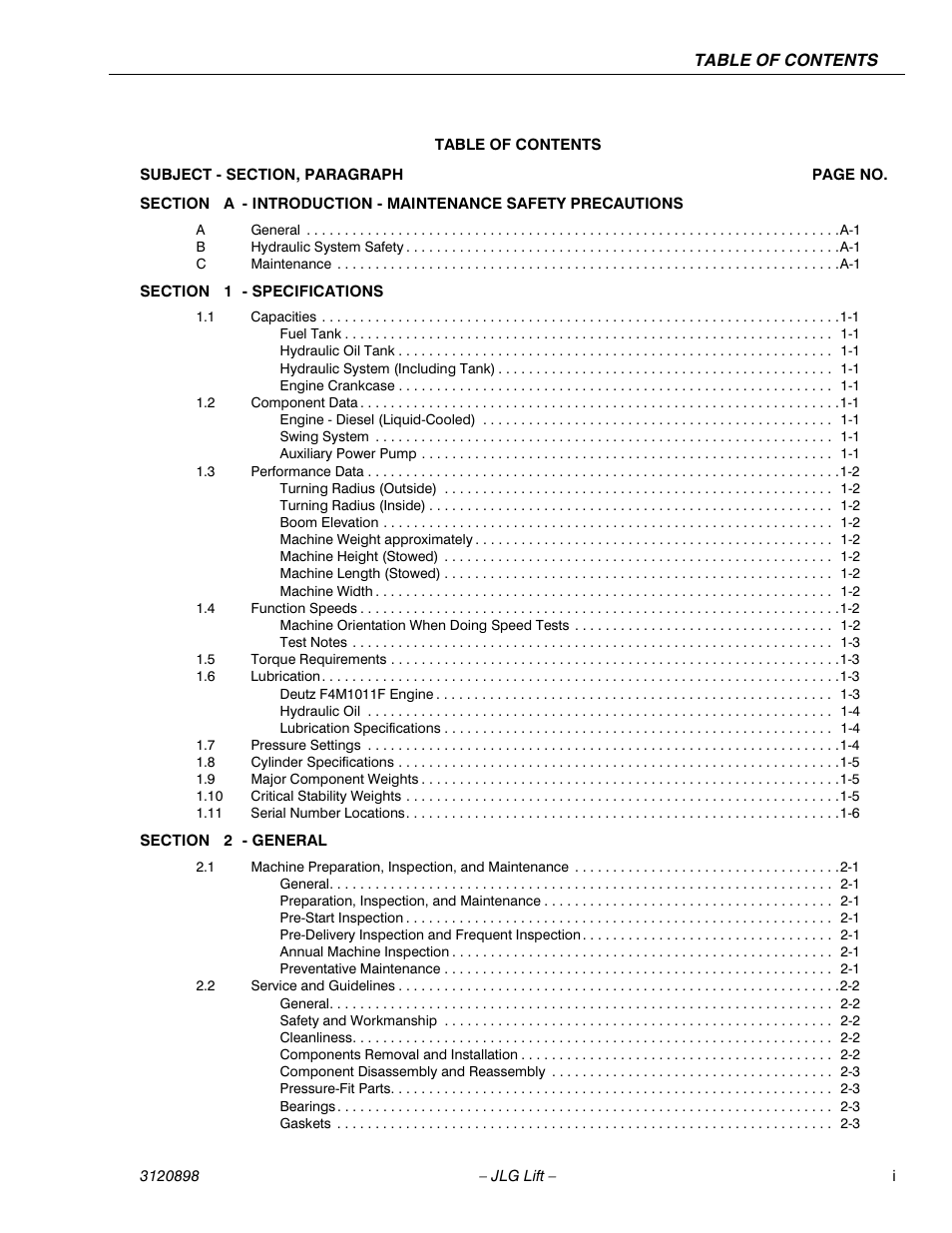 JLG 600SC_660SJC Service Manual User Manual | Page 5 / 186