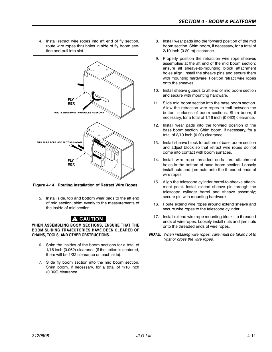 Routing installation of retract wire ropes -11 | JLG 600SC_660SJC Service Manual User Manual | Page 51 / 186