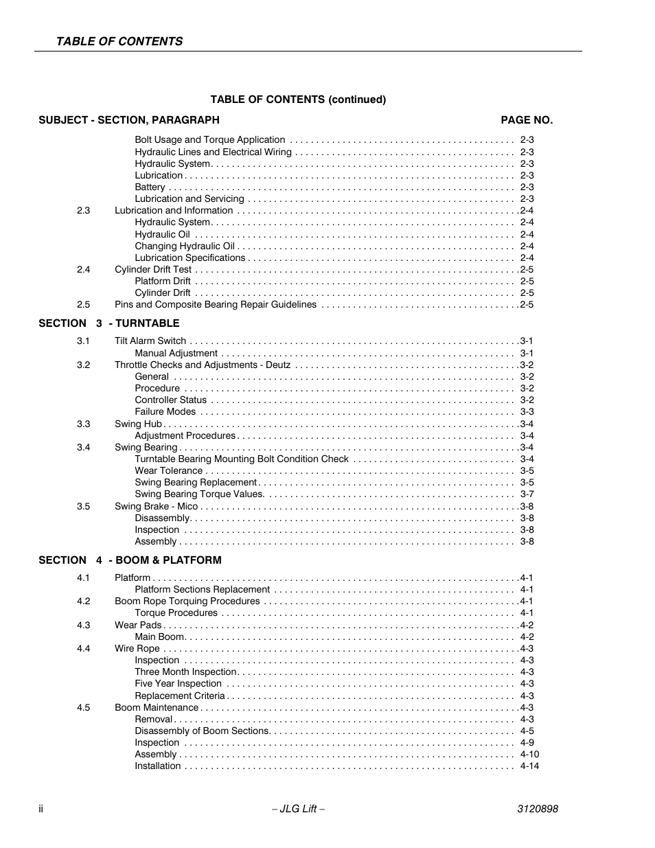 JLG 600SC_660SJC Service Manual User Manual | Page 6 / 186