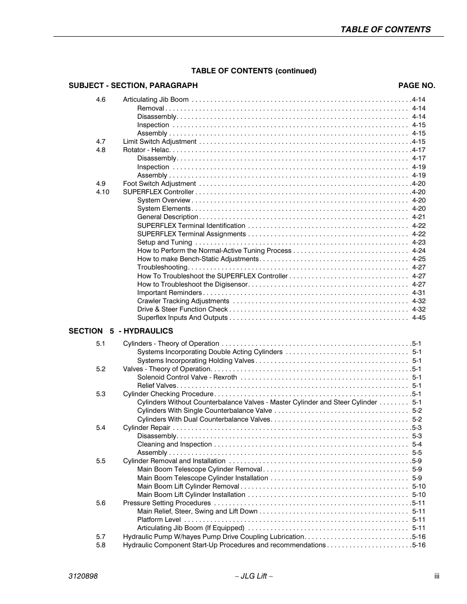 JLG 600SC_660SJC Service Manual User Manual | Page 7 / 186
