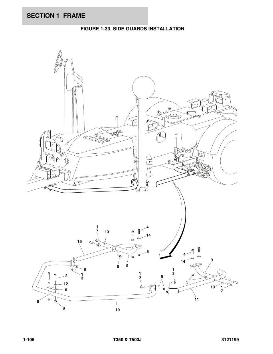 Figure 1-33. side guards installation | JLG T500J Parts Manual User Manual | Page 114 / 270