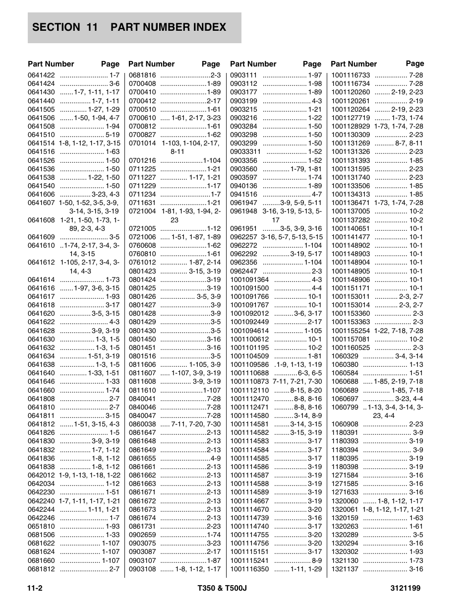 JLG T500J Parts Manual User Manual | Page 260 / 270