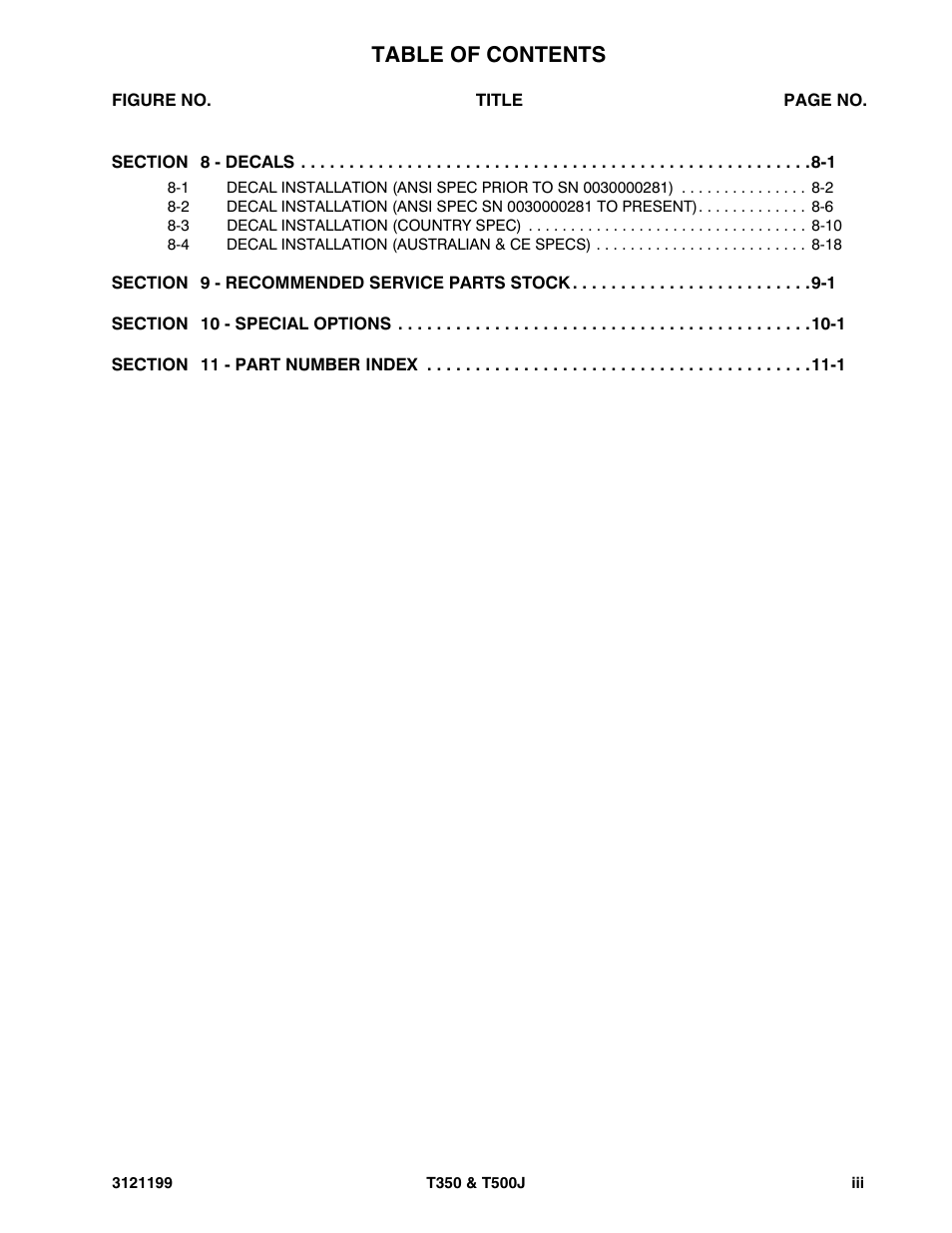 JLG T500J Parts Manual User Manual | Page 7 / 270