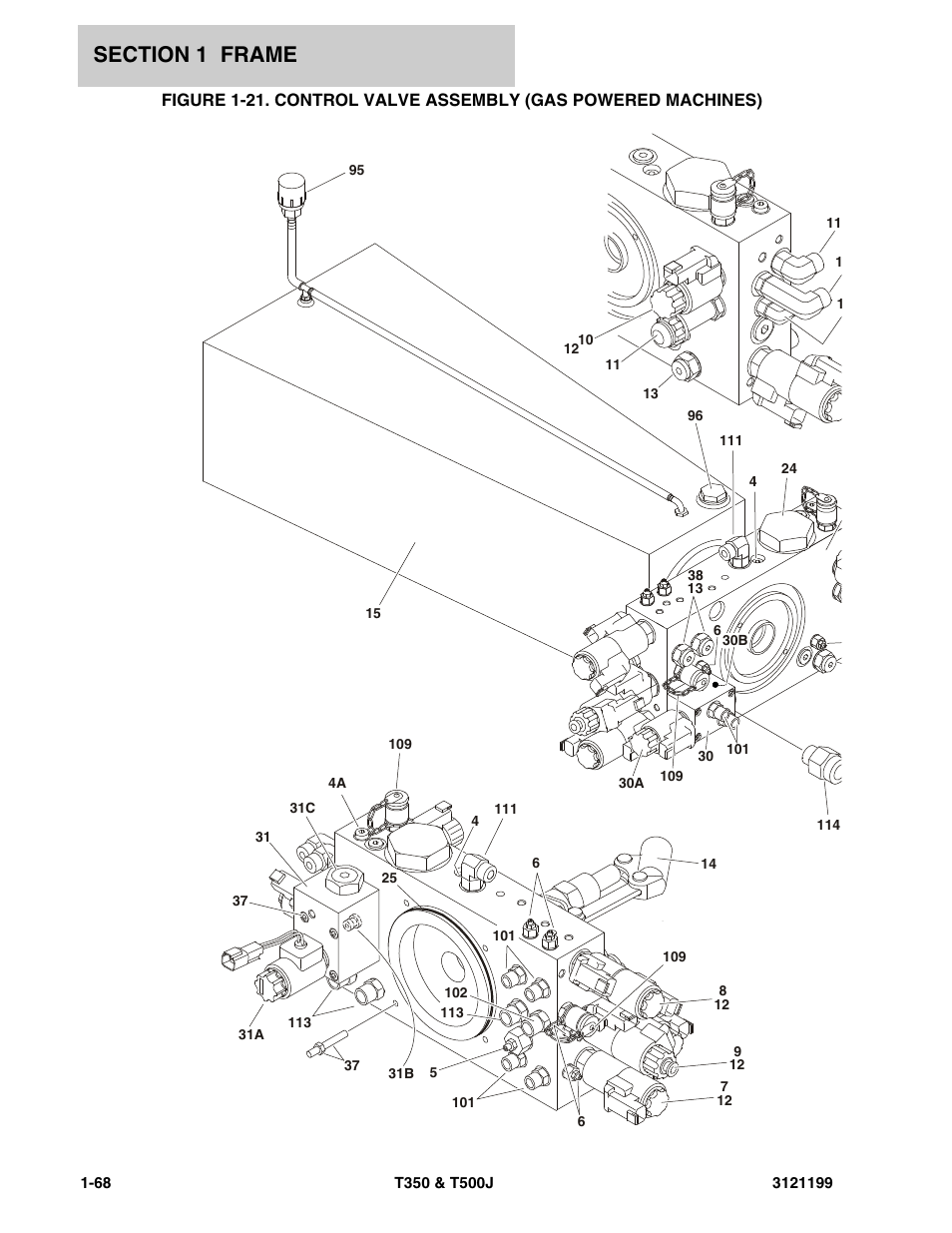 Control valve asse | JLG T500J Parts Manual User Manual | Page 76 / 270