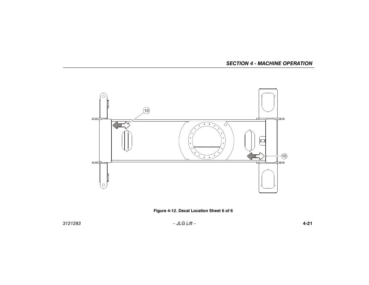 12. decal location sheet 6 of 6 -21 | JLG 18RS Operator Manual User Manual | Page 65 / 92