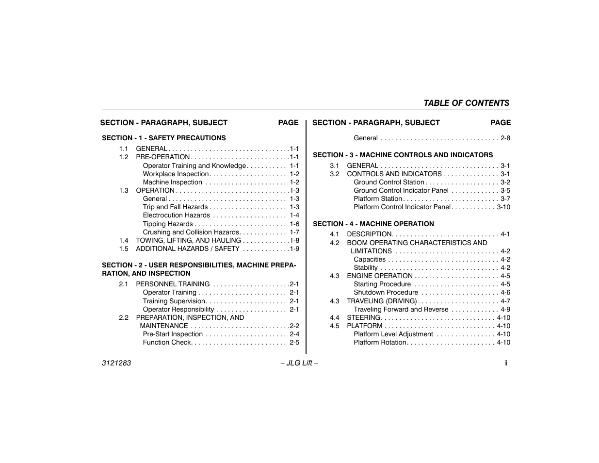 JLG 18RS Operator Manual User Manual | Page 7 / 92