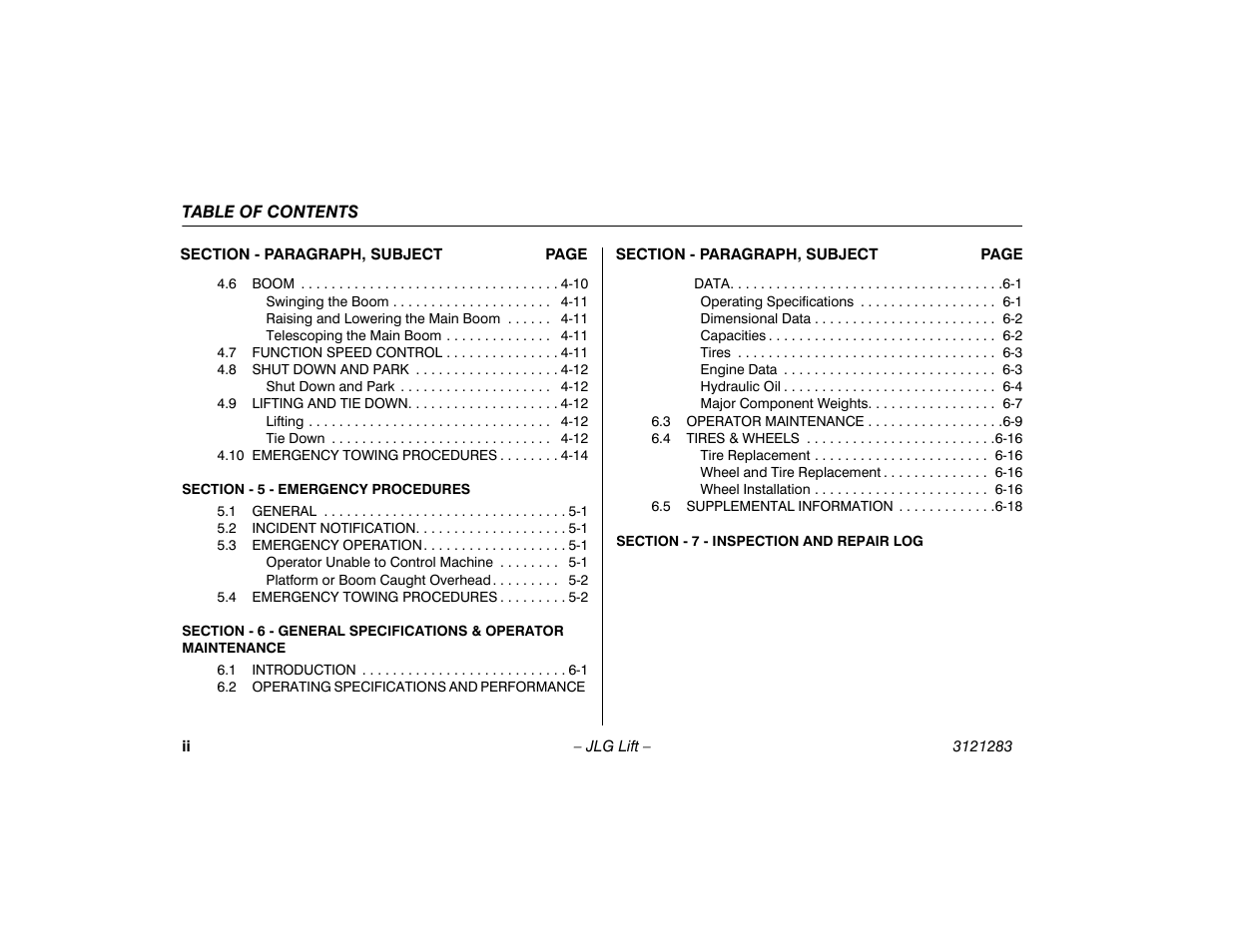 JLG 18RS Operator Manual User Manual | Page 8 / 92