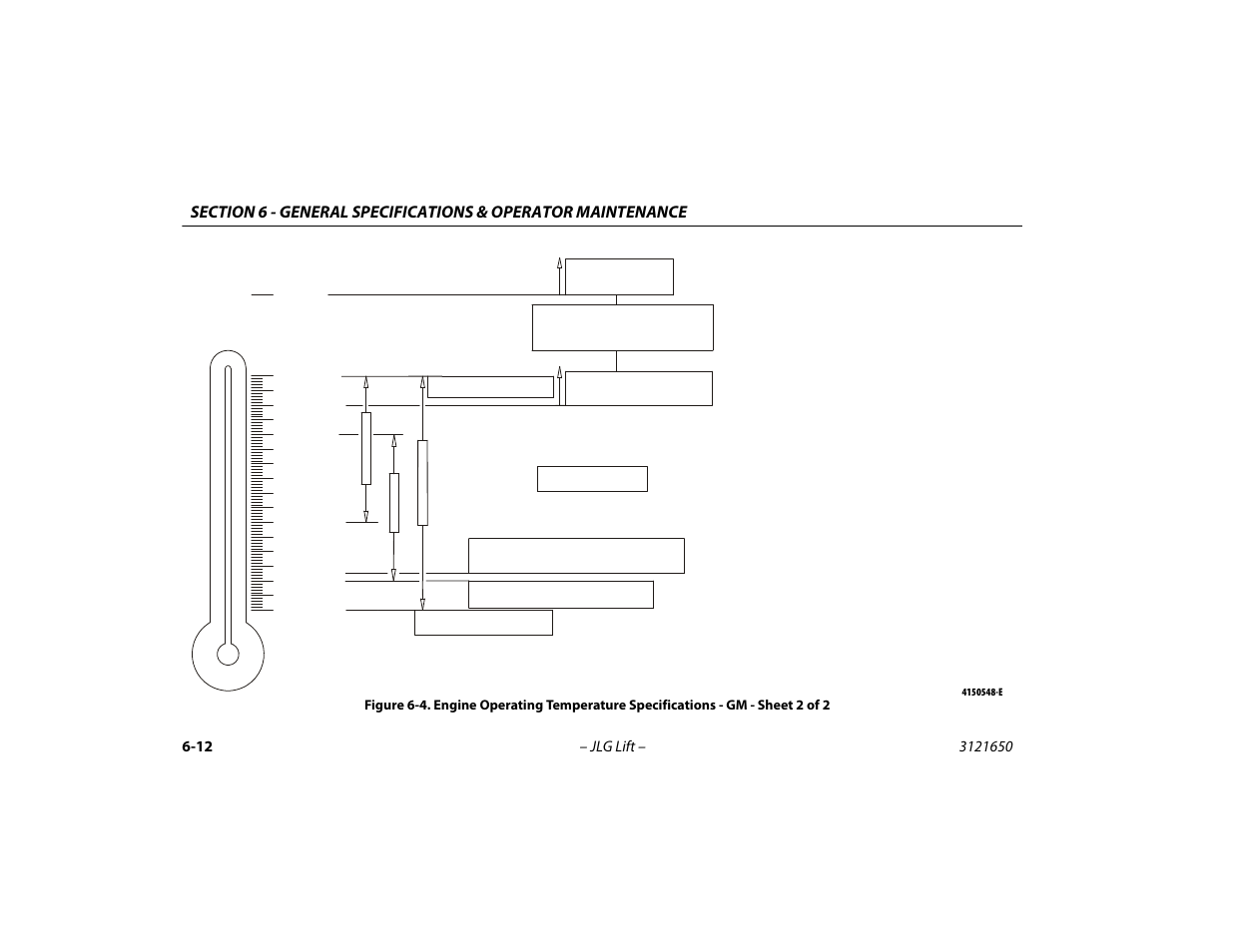 Engine operating temperature specifications, Gm - sheet 2 of 2 -12 | JLG 740AJ ANSI Operator Manual User Manual | Page 108 / 130