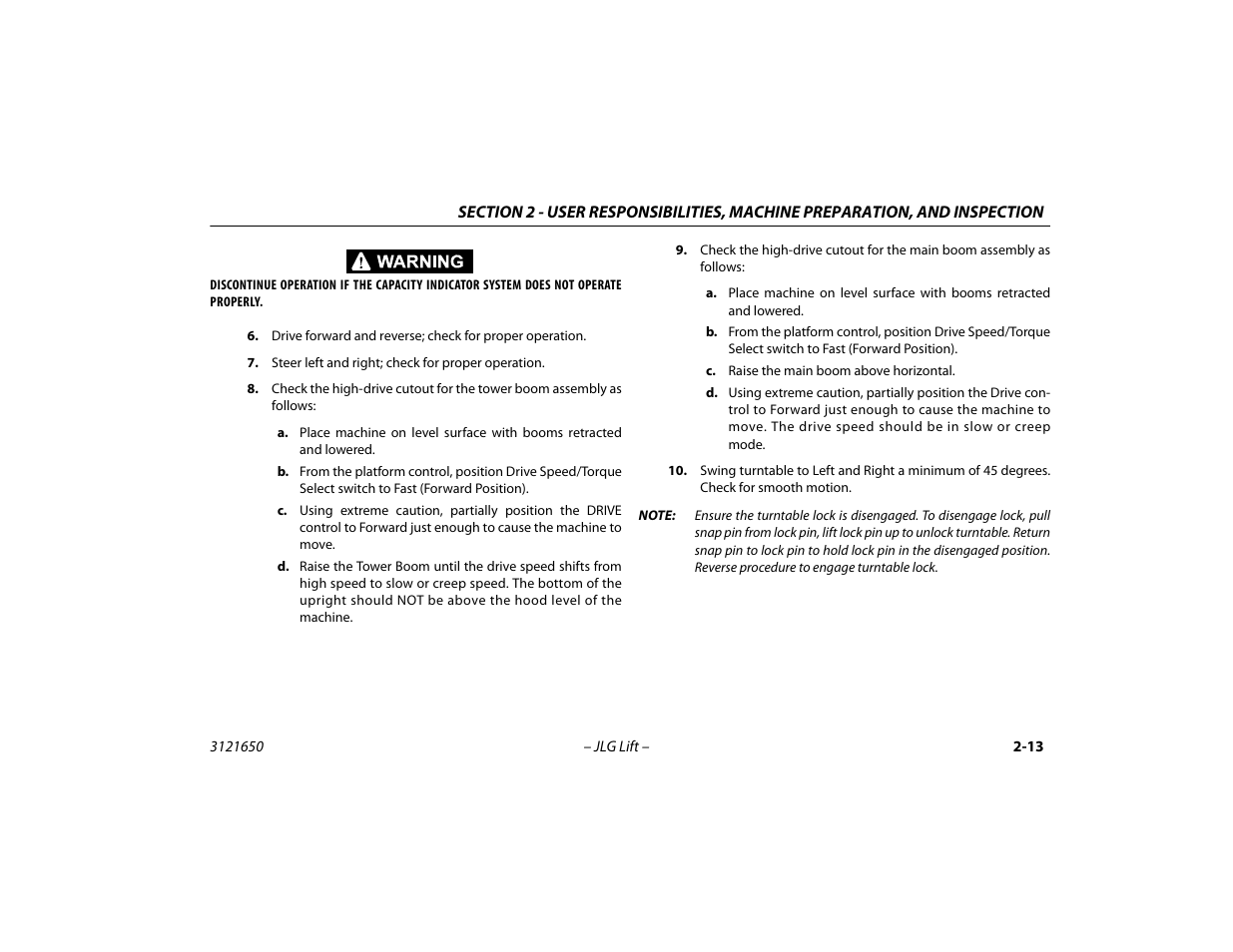 JLG 740AJ ANSI Operator Manual User Manual | Page 39 / 130