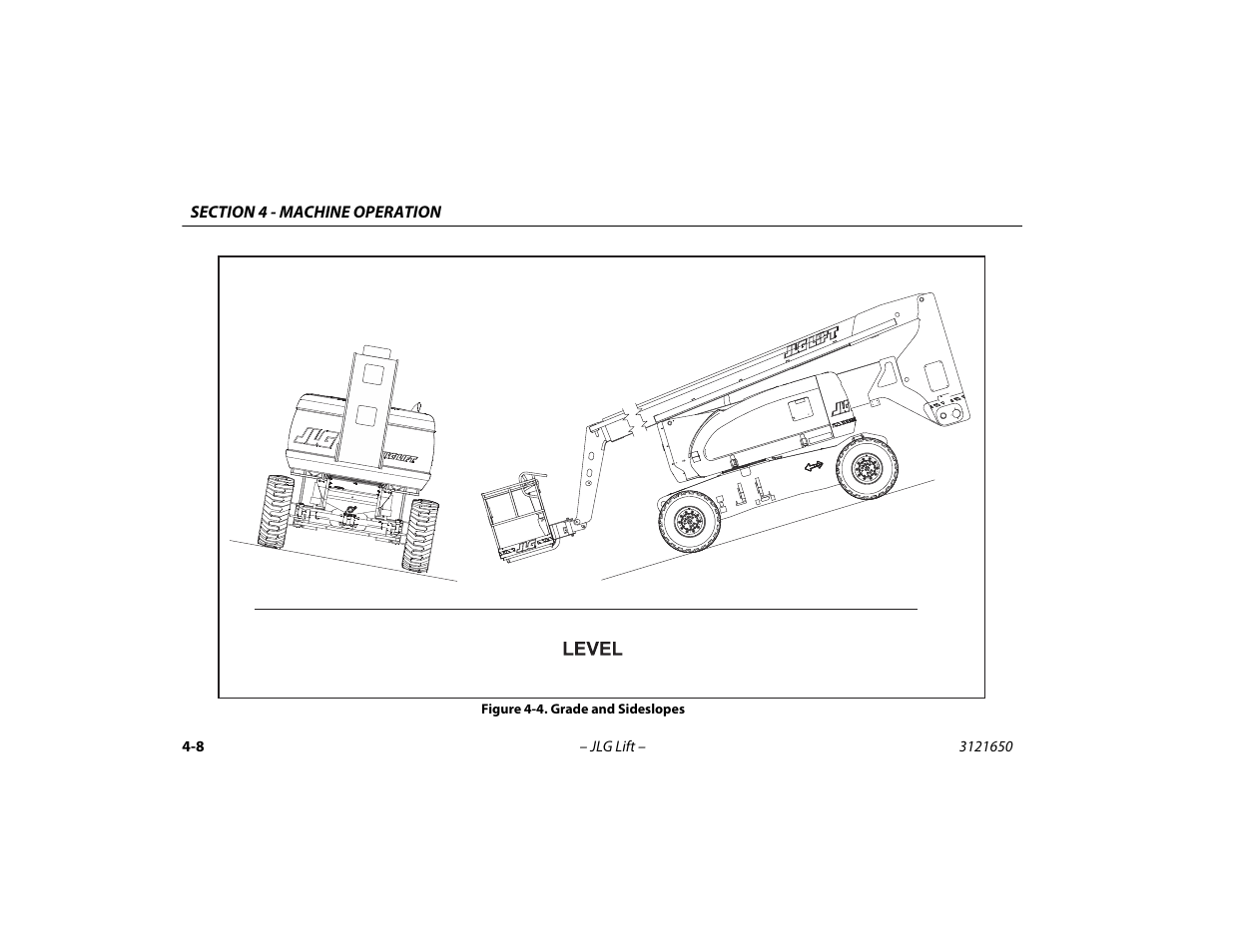 Grade and sideslopes -8 | JLG 740AJ ANSI Operator Manual User Manual | Page 74 / 130