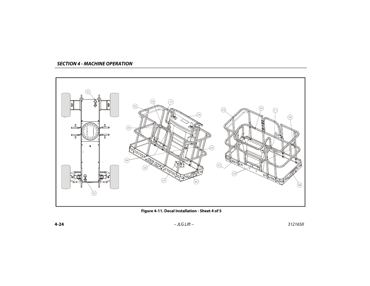 Decal installation - sheet 4 of 5 -24 | JLG 740AJ ANSI Operator Manual User Manual | Page 90 / 130